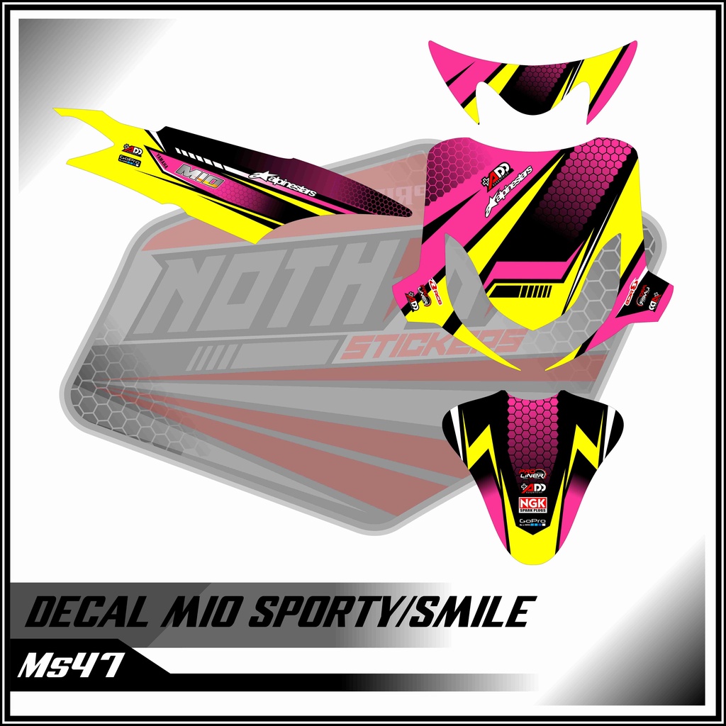 decal mio sporty/smile pink 47