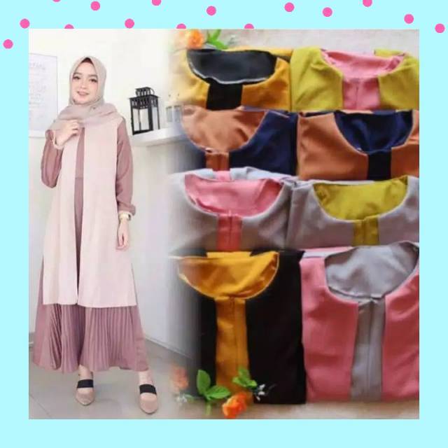 GAMIS PLISKET BAHAN MOSCREPE