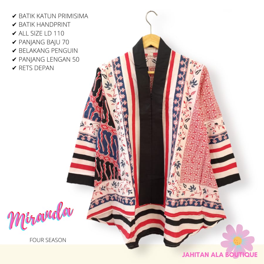 blus miranda batik solo atasan kerjs