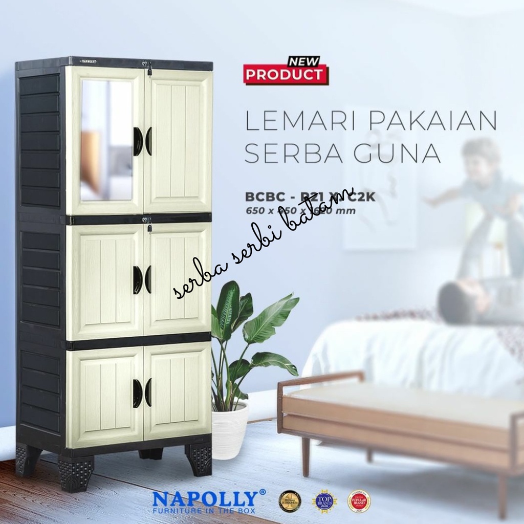 Lemari Napolly BCBC G21 X. CK BCBC R21 X. C2K Lemari Pakaian BATAM