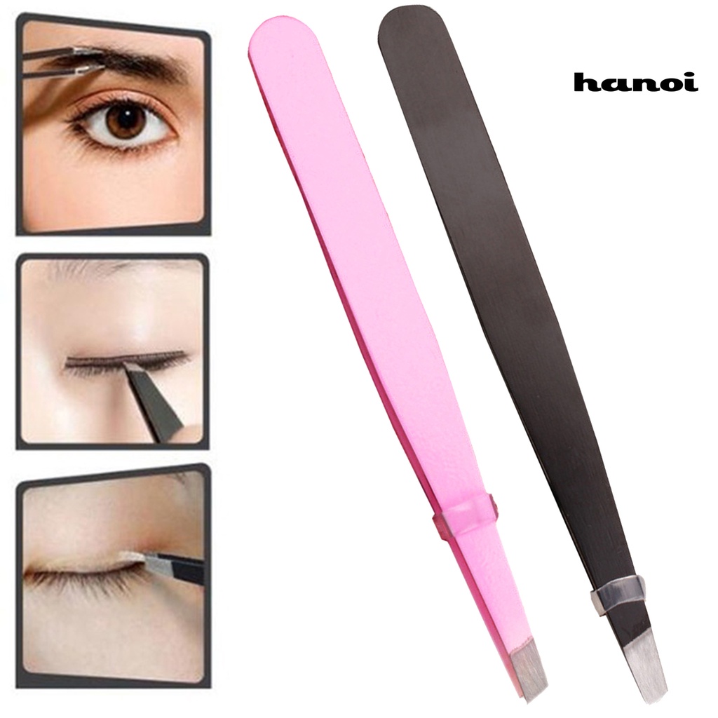 HQTM_Eyebrow Tweezer Anti-Slip Eyes Hair Shaping Stainless Steel Colorful Rust-Proof Makeup Tweezer for Facial