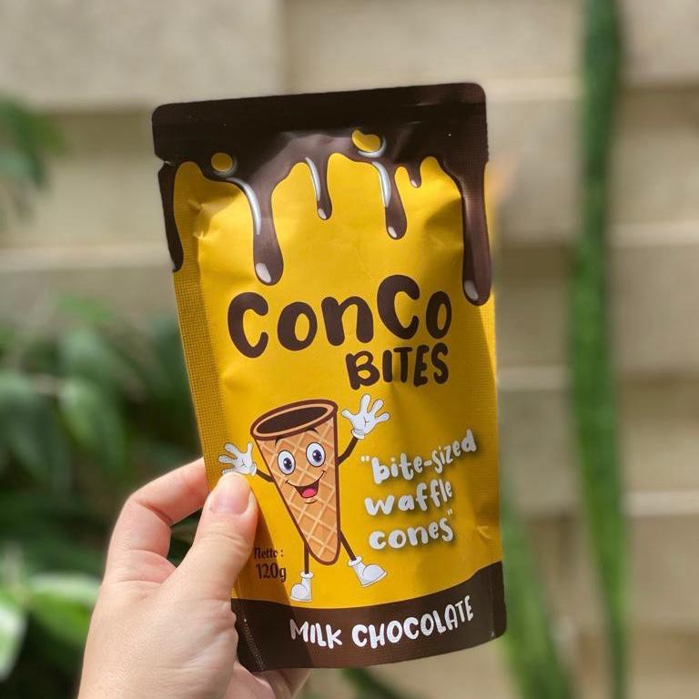 

Conco Bites - Bite-sized waffle cones filled with chocolate