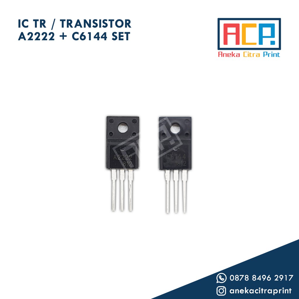 IC TR Transistor A2222 + C6144 Set, Printer Epson L120 L210 L310 L350 - New