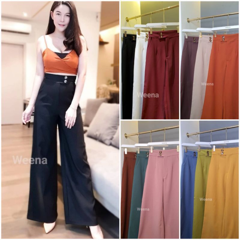 kulot high waist pants import bangkok weena shop