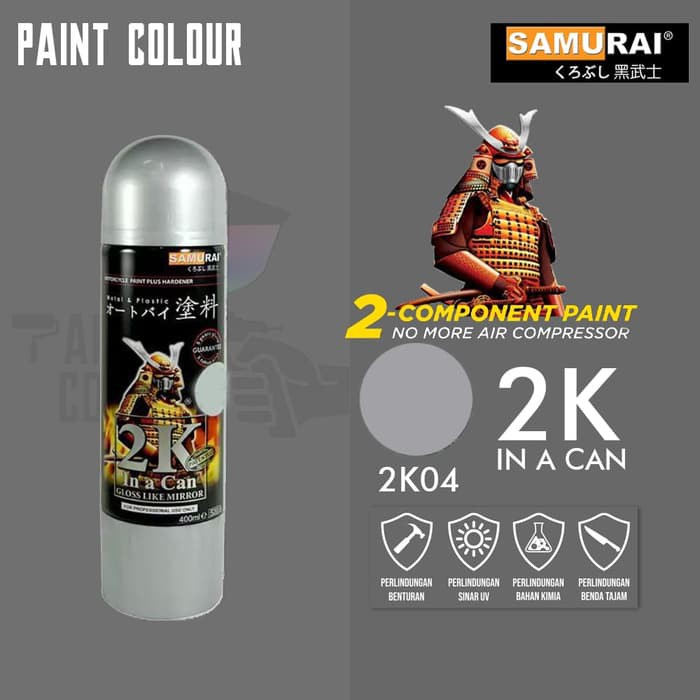 Samurai Paint 2K04 Surfacer Grey 2 Komponen Cat Semprot/Pylox