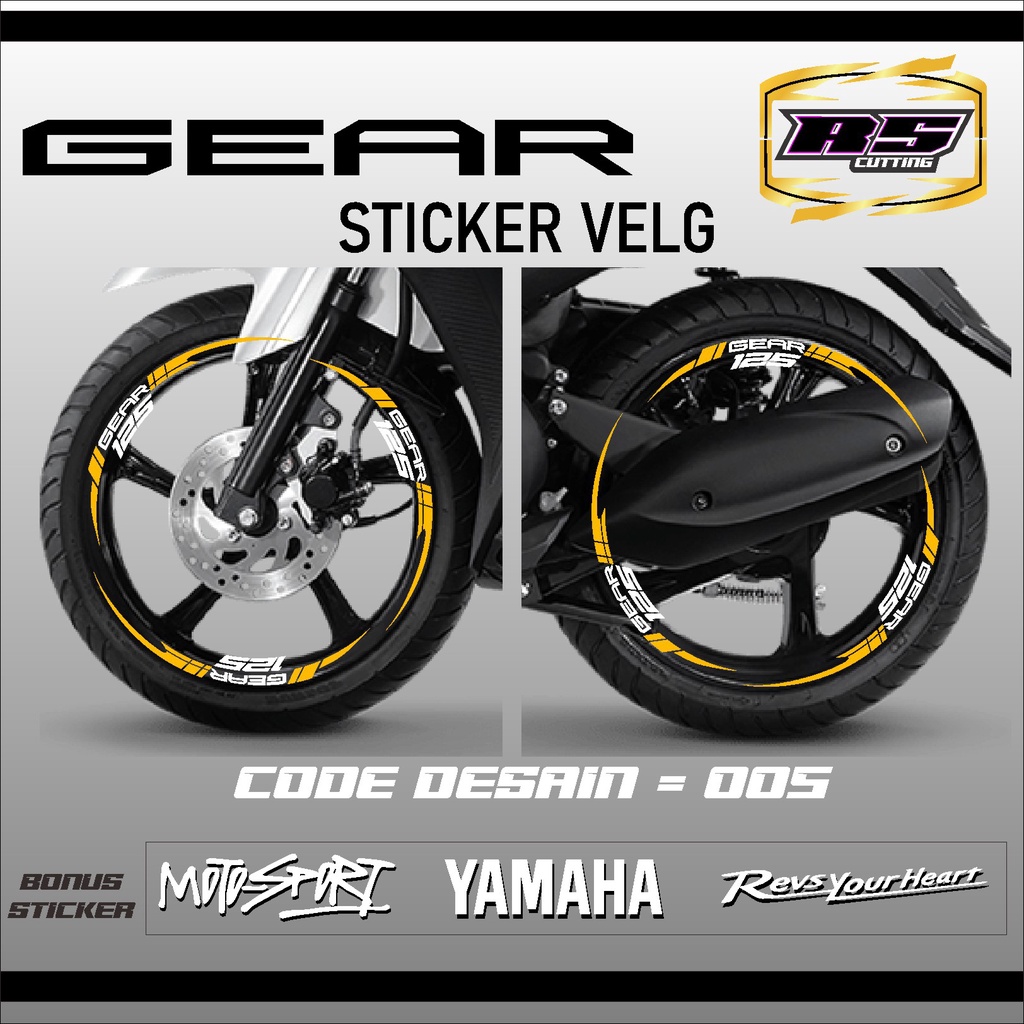 STICKER VELG YAMAHA GEAR 125 List velg Yamaha GEAR 125 - Aksesoris Motor Stiker Lis Velg Yamaha GEAR