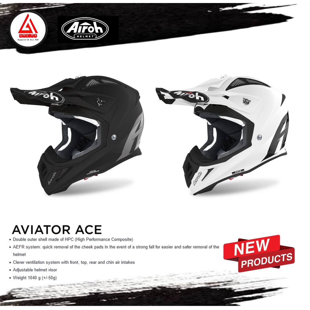 HELM AIROH AVIATOR ACE, HELM TRAIL AIROH, HELM AIROH AVIATOR