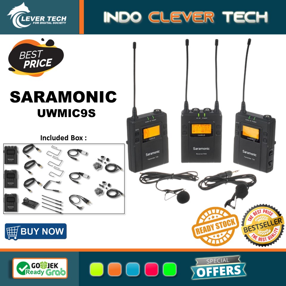 Saramonic UwMic9s Kit 2 Wireless Microphone System TX+TX+RX Saramonic UwMic9s