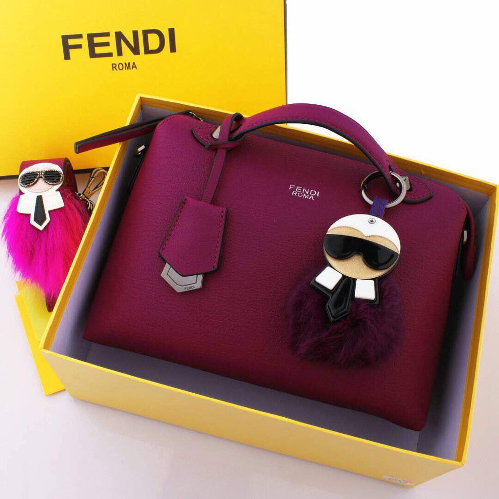 Fendi By The Way Boston include BOX with Karlito Mirror Charm & Karlito Strap