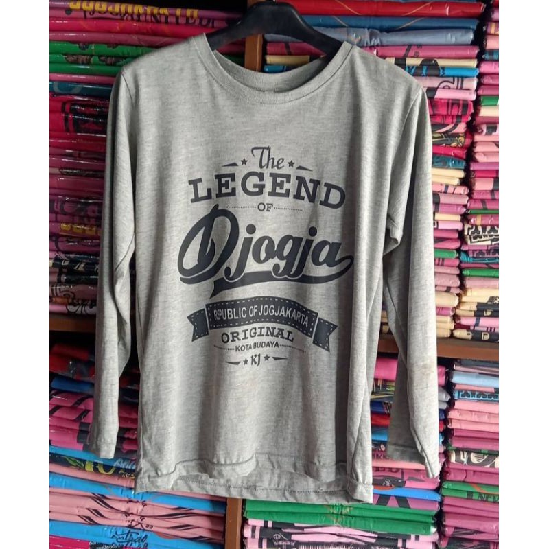 KAOS JOGJA CAPUNG ORIGINAL LENGAN PANJANG BAHAN KATUN COMBED 20S | KAOS KATUN COMBED PANJANG