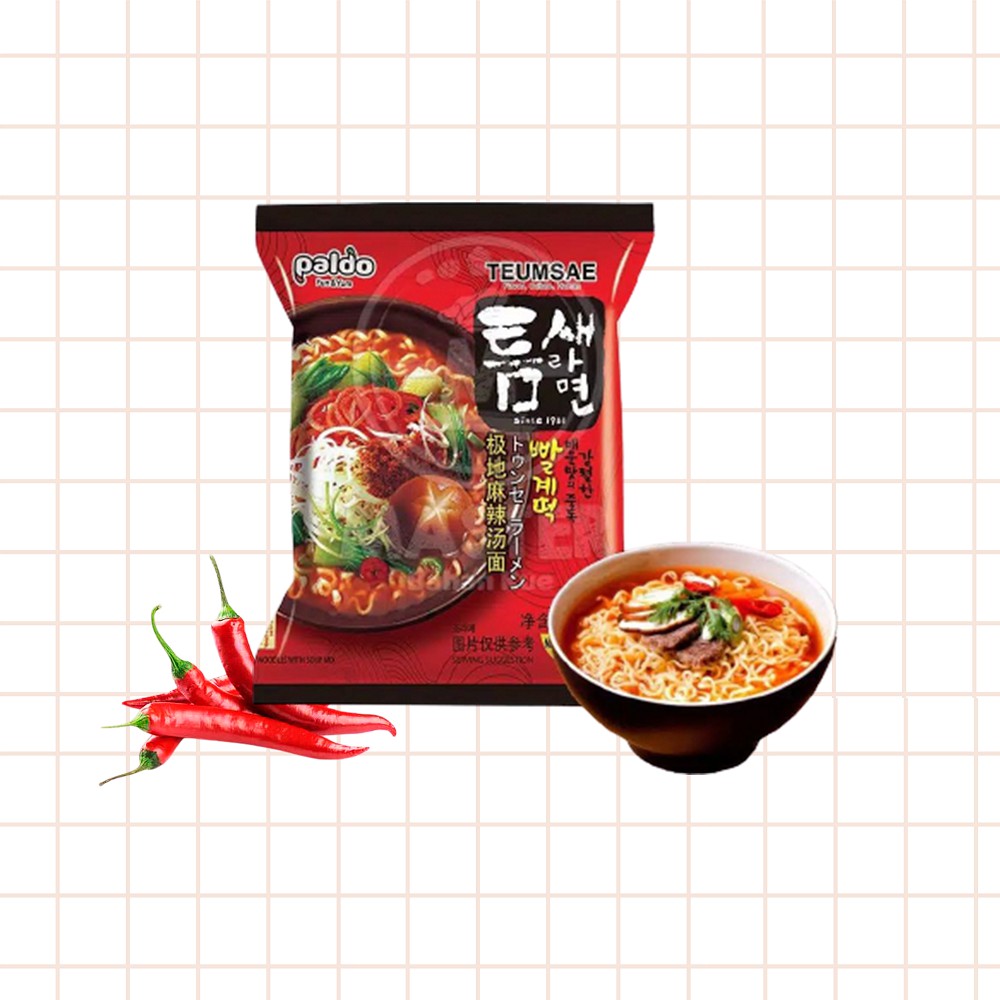 

Paldo Teumsae Ramyun EXTRA HOT PEDASSS Mie Instan Asli Korea