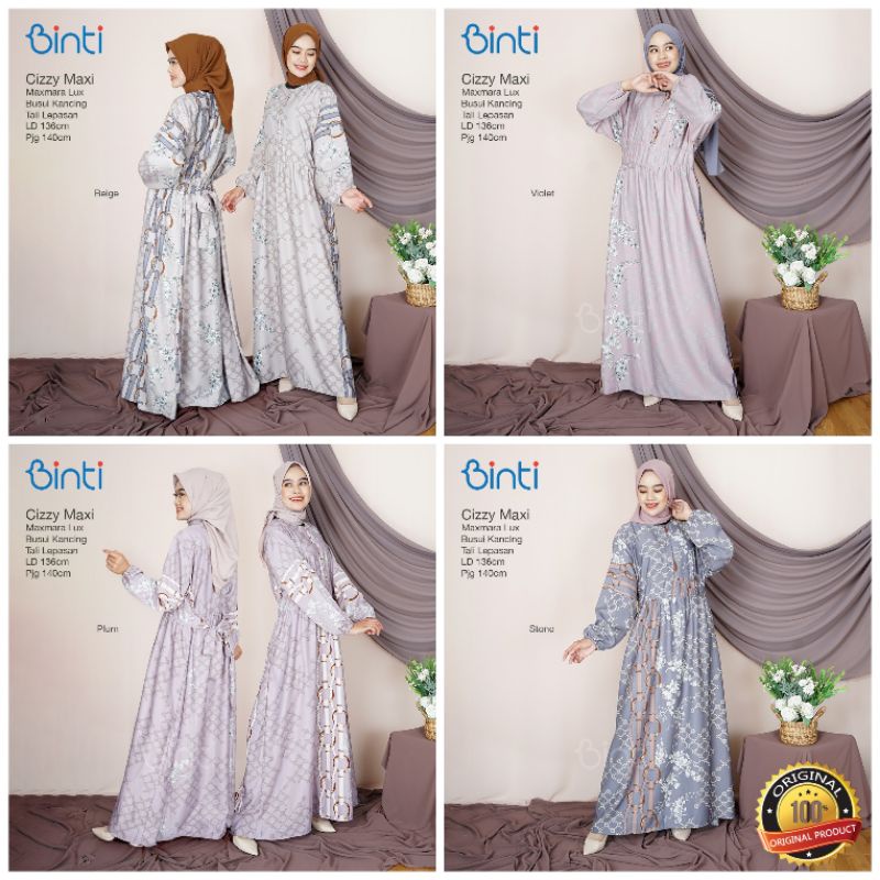 Cizzy maxi dress oversize ld 136 bahan maxmara lux | gamis jumbo ori binti