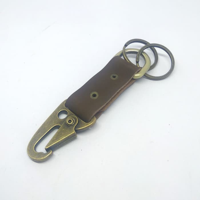 gantungan kunci kulit asli snaphook leather landyard keychain PHKC283