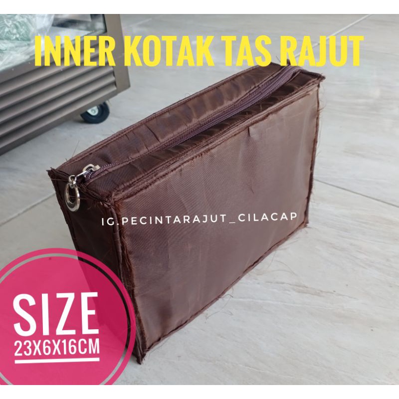 INNER KOTAK FURING KOTAK INER DALEMAN TAS RAJUT MAKRAM MACRAME