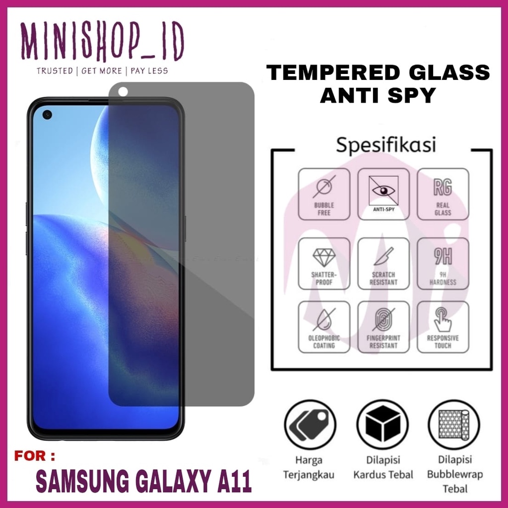 SAMSUNG GALAXY A11 / SAMSUNG A11 TEMPERED GLASS FULL GLUE ANTI GORES HP SCREEN PROTECTOR TG 6D TG 9D