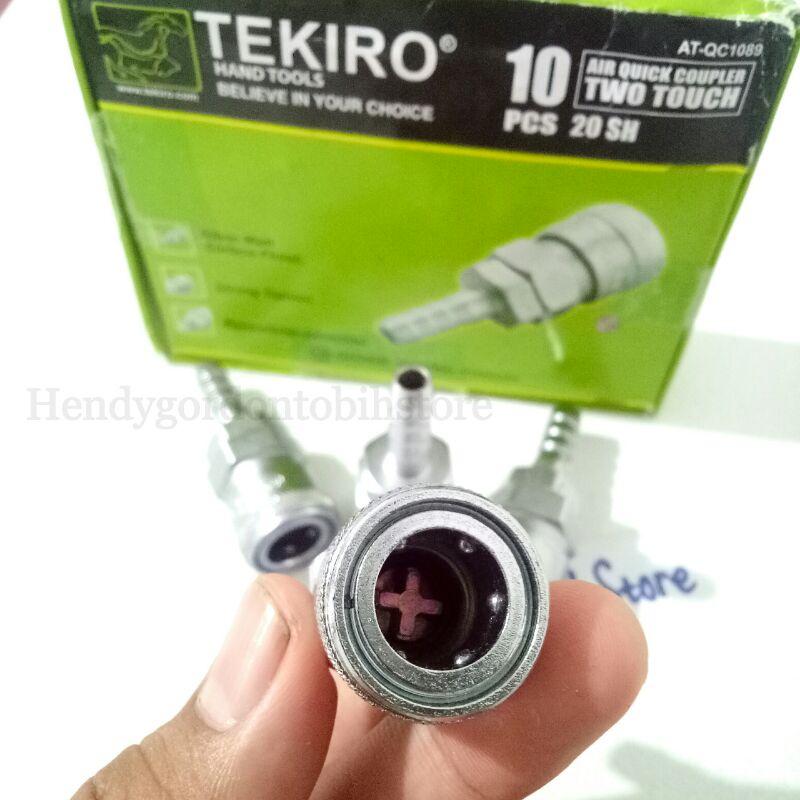 TEKIRO QUICK COUPLER ANGIN SH 20 TWO TOUCH / NEPEL SAMBUNGAN SELANG ANGIN KOMPRESOR SH20