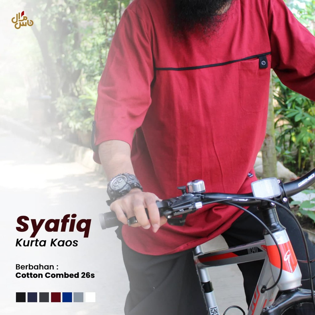 Koko Kurta Pria Syafiq  - Gratis Peci Rajut