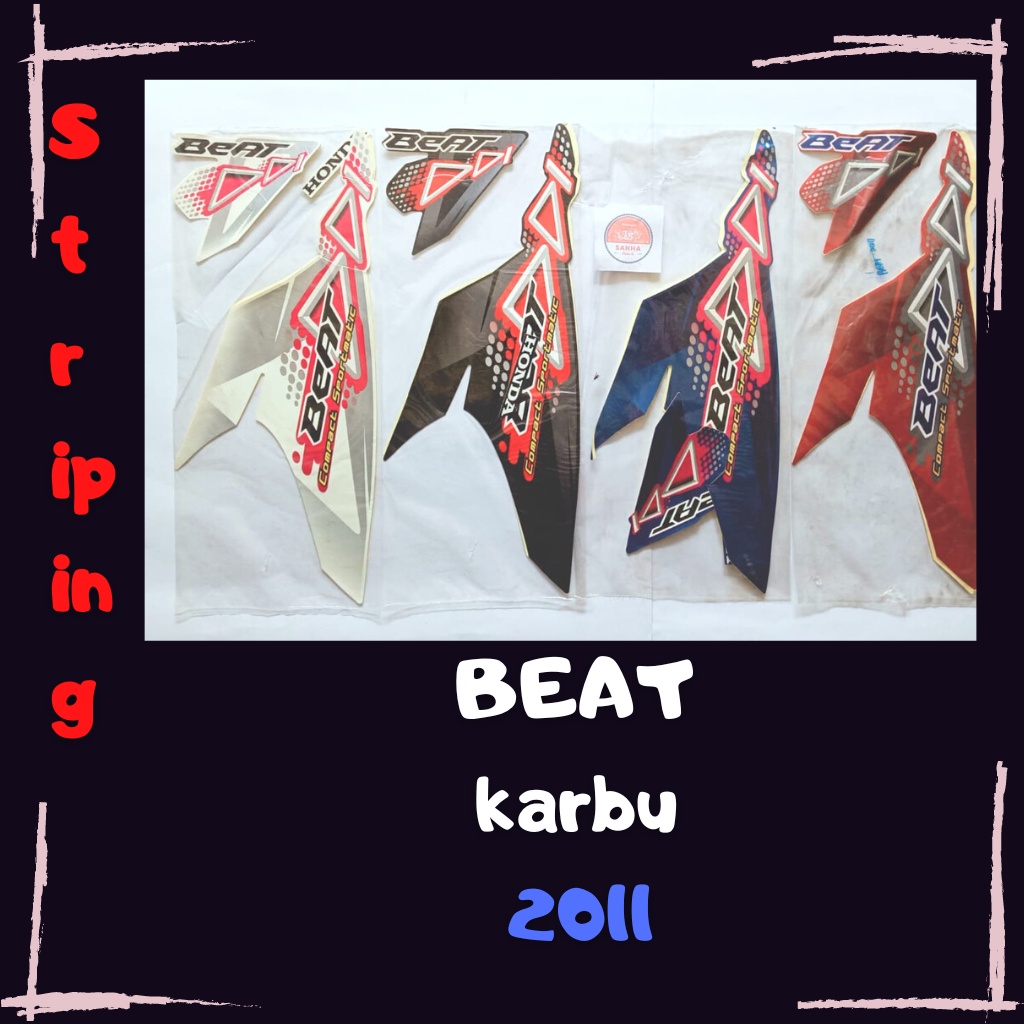 STRIPING STICKER MOTOR BEAT KARBU 2011 LIST BODY BEAT KARBU 2011 TERMURAH