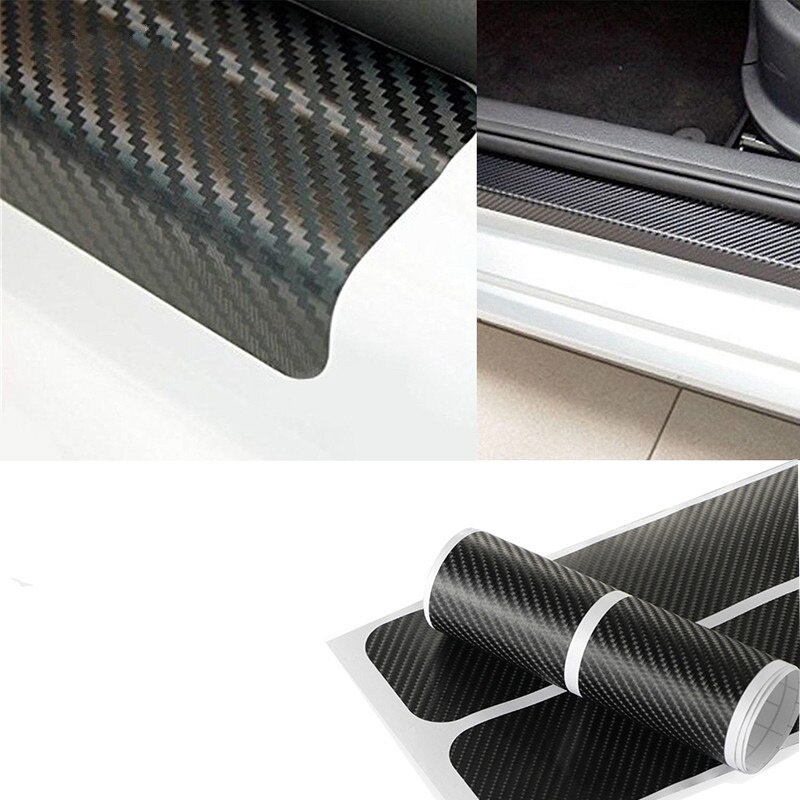 4pcs Stiker Carbon Fiber Untuk Pintu Mobil Nissan March Juke Terrano Gtr Livina Skyline Serena