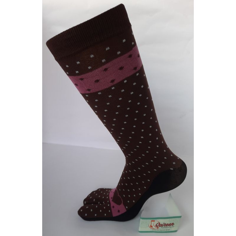 1pasang kaos kaki jempol motif(COKLAT) dewasa