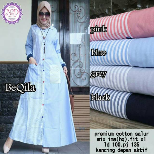 Beqila Maxy, maxi dress, gamis, dress muslim, gaun muslim, casual dress, kekinian dress, ootd dress