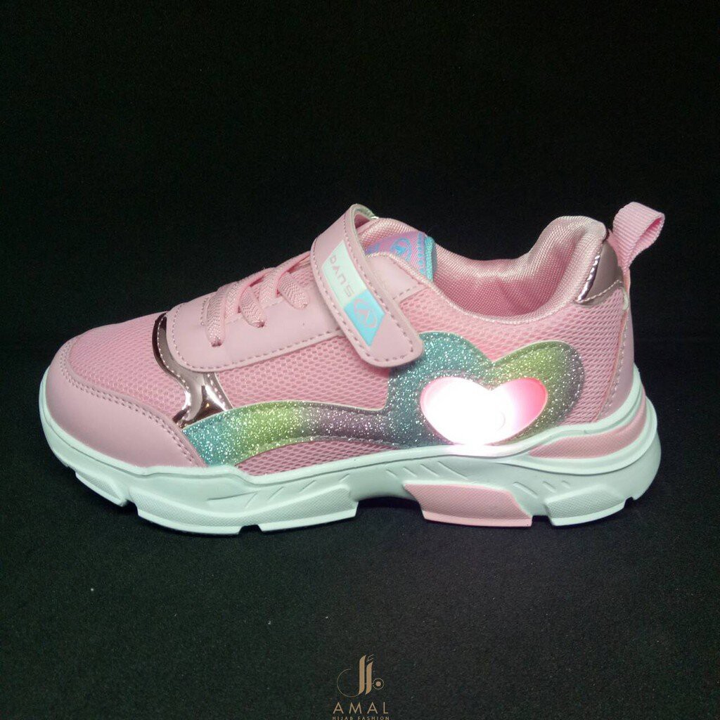 Sepatu Lampu Bayi Lucu/ LED Sneakers Anak Perempuan Cute Pink Dans Andria