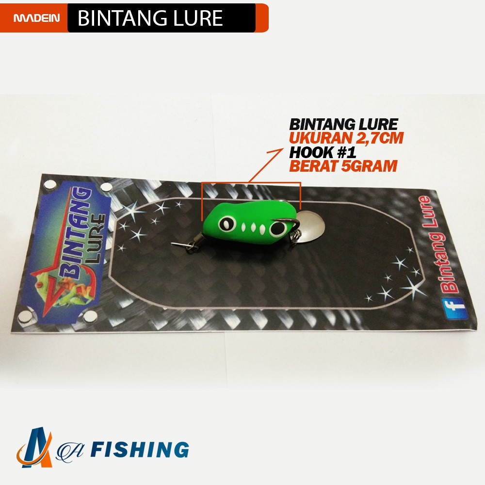 SOFT FROG MINI 2,7CM BINTANG LURE | UMPAN CASTING IKAN GABUS | SNAKEHEAD | UMPAN CASTING HARUAN