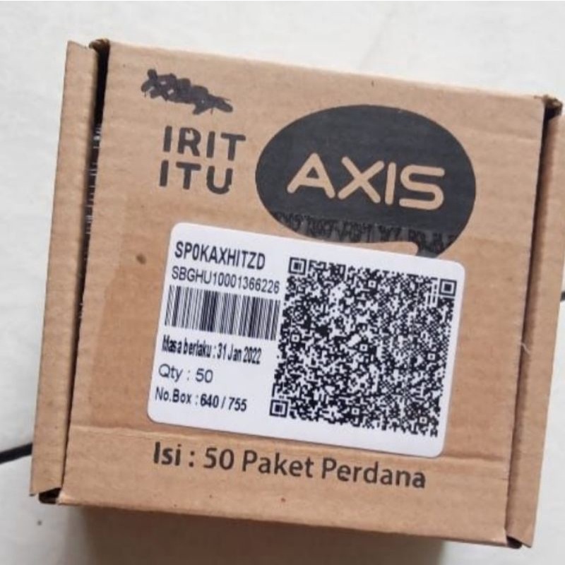 KARTU FISIK AXIS 1 BOX ISI 50
