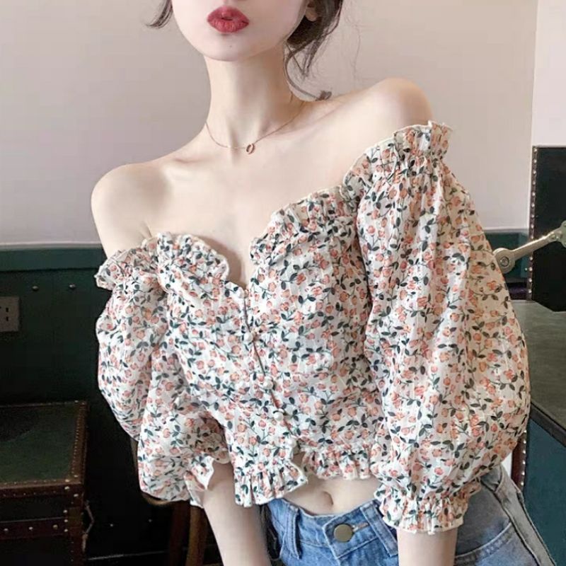 MDLV ~ 2411# Clarabelle Off Shoulder top Sabrina Top Atasan Sabrina Fashion Import