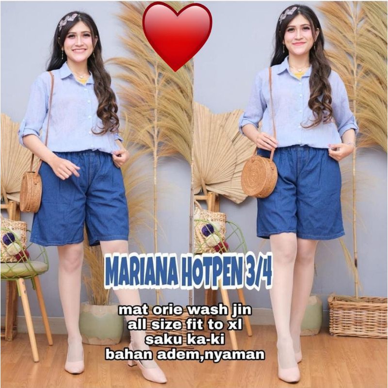 CELANA WANITA HOTPEN PENDEK MODEL 3/4  ATAS LUTUT BIG SIZE JUMBO MURAH