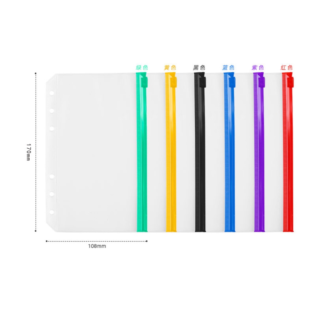 

ZIPLOCK SLEEVE WARNA WARNI BINDER A6 ZIPLOK KANTONG ZIPPER BINDER A5 A7 CARD LOOSE LEAF - Tas Dompet Bag Kantongan Pouch Ziper Ziplok Binder Polos Transparan Serbaguna Multifungsi Murah Bagus Terlaris Termurah