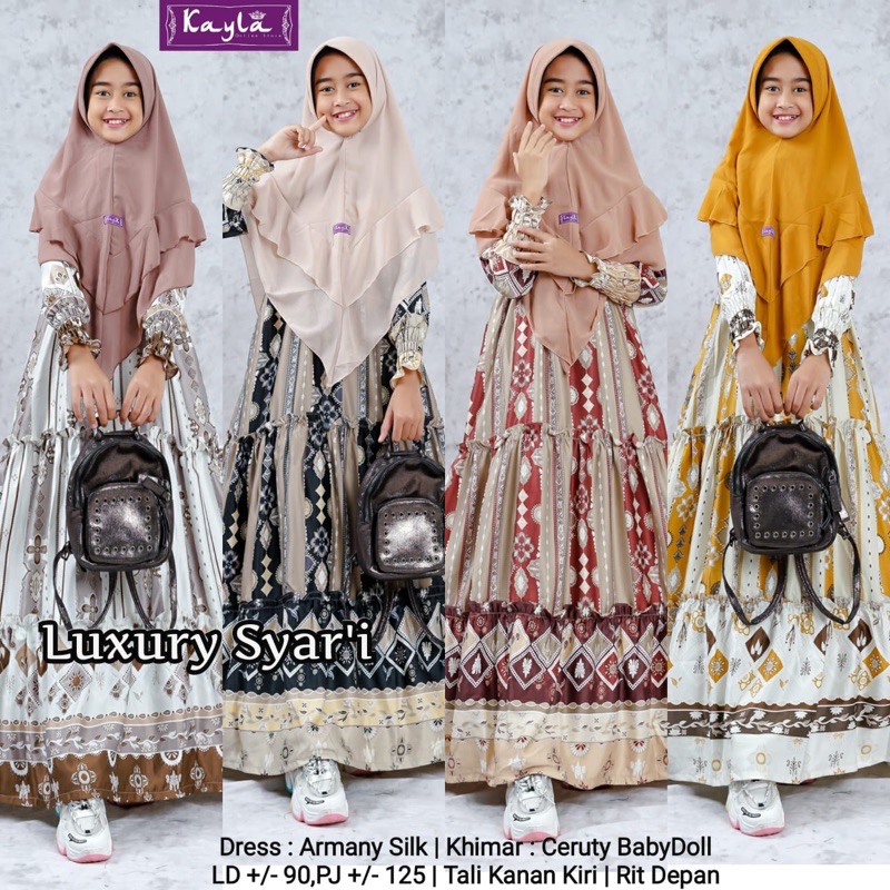 GAMIS ANAK ARMANY SILK LUXURY SYARI KIDS BY KAYLA