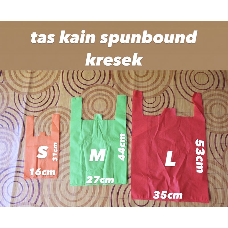 

tas kain kresek spunbound warna warni isi 20