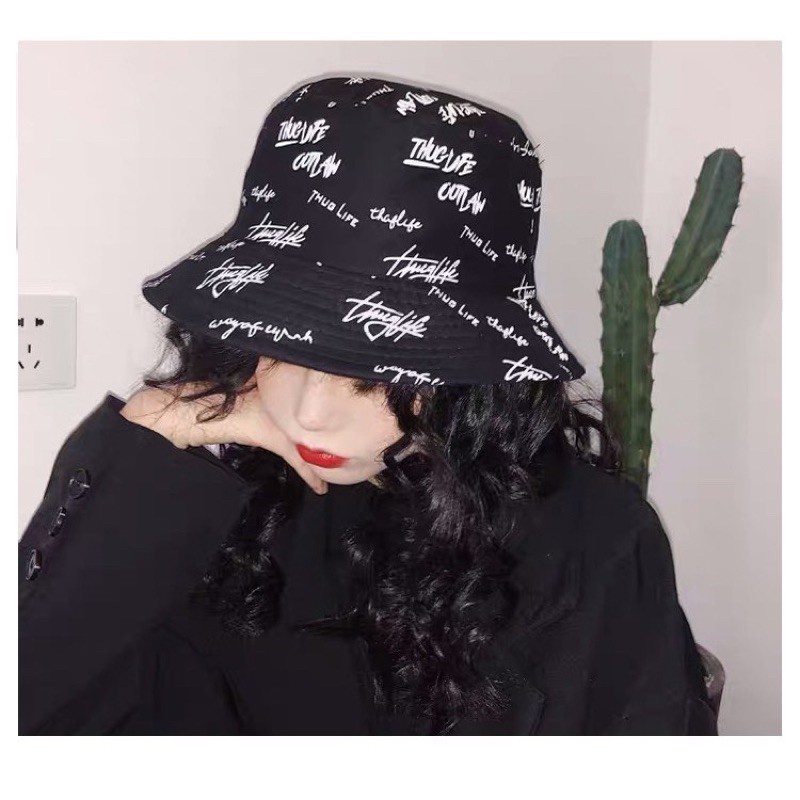 Bucket Hat Thuglife / Bucket Hat Motif Thuglife Korean Style