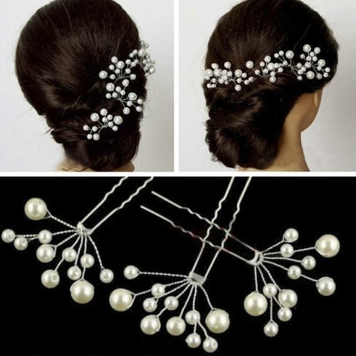 Tusuk rambut / tusuk konde sanggul pengantin/ hair pin mutiara HPMT-01