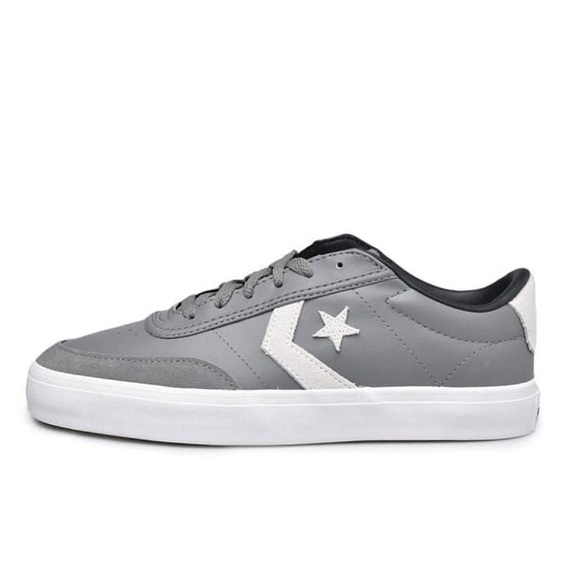 converse gray leather