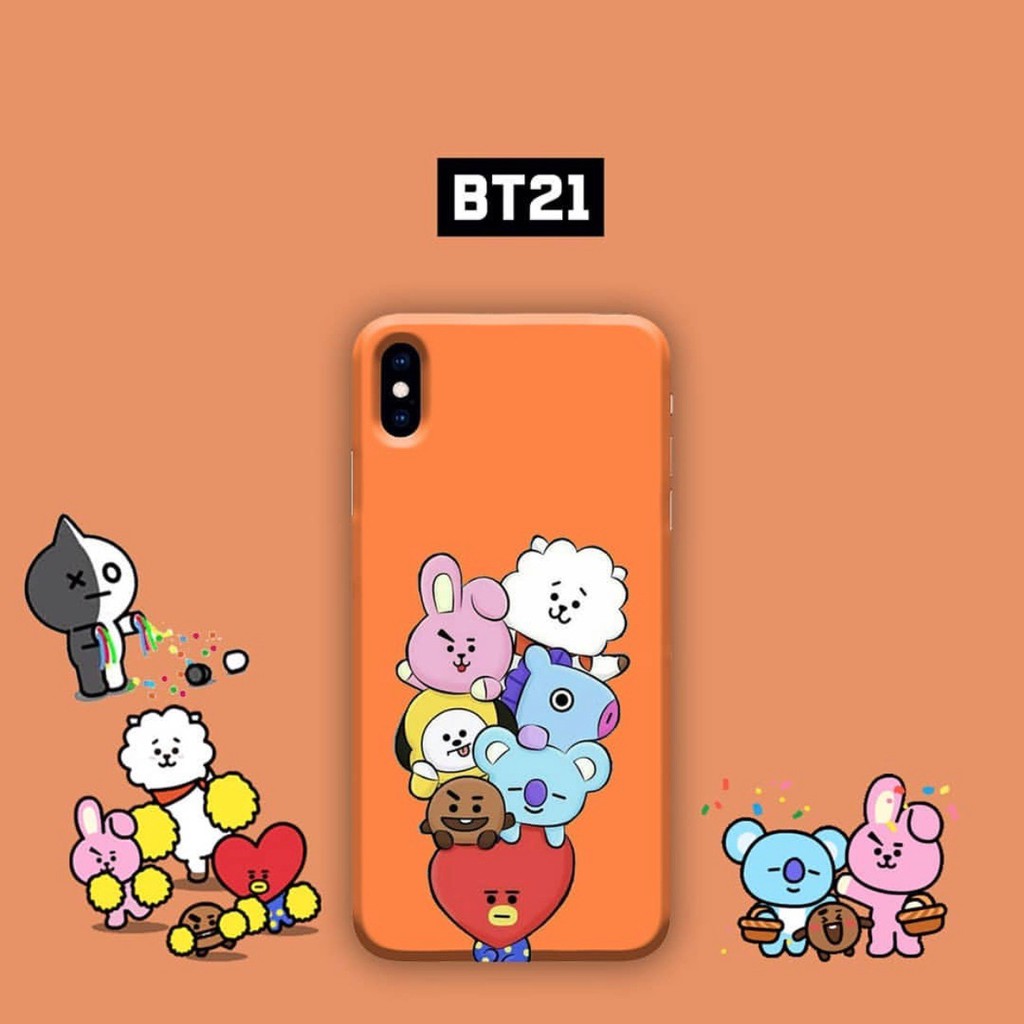 CUSTOM BT21 CASE IPHONE 4 4S 5 5S 5SE 6 6S 6PLUS 7 7PLUS 8