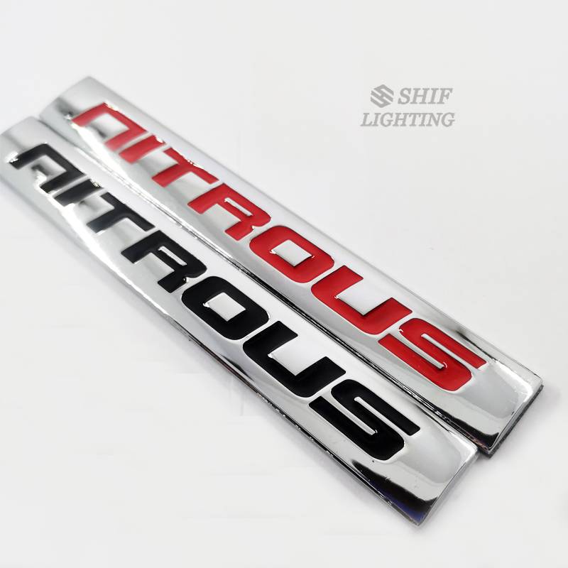 1pc Stiker Emblem Nitrous Bahan Metal Untuk Fender Samping Mobil Nitrous