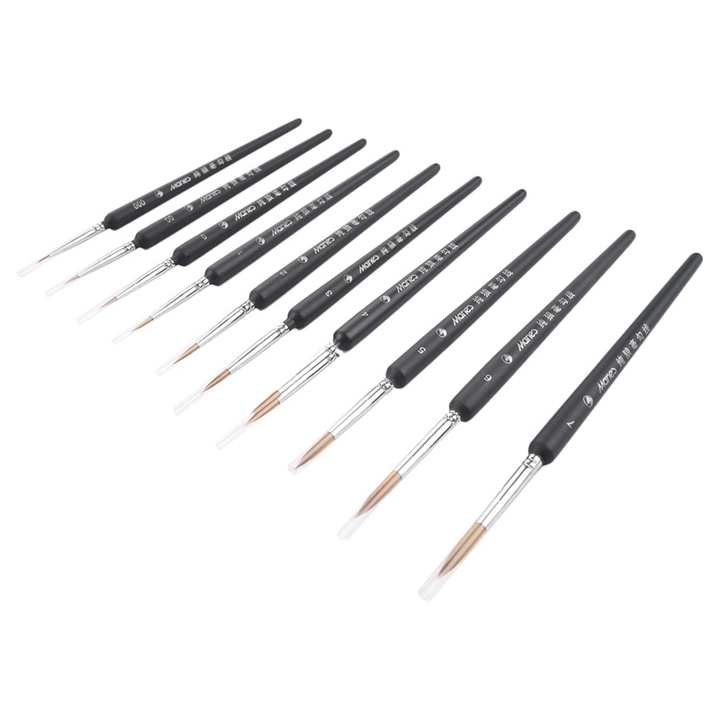 {LUCKID}Miniature Paint Brush Professional Nylon Brush Acrylic Painting Thin Line Pen