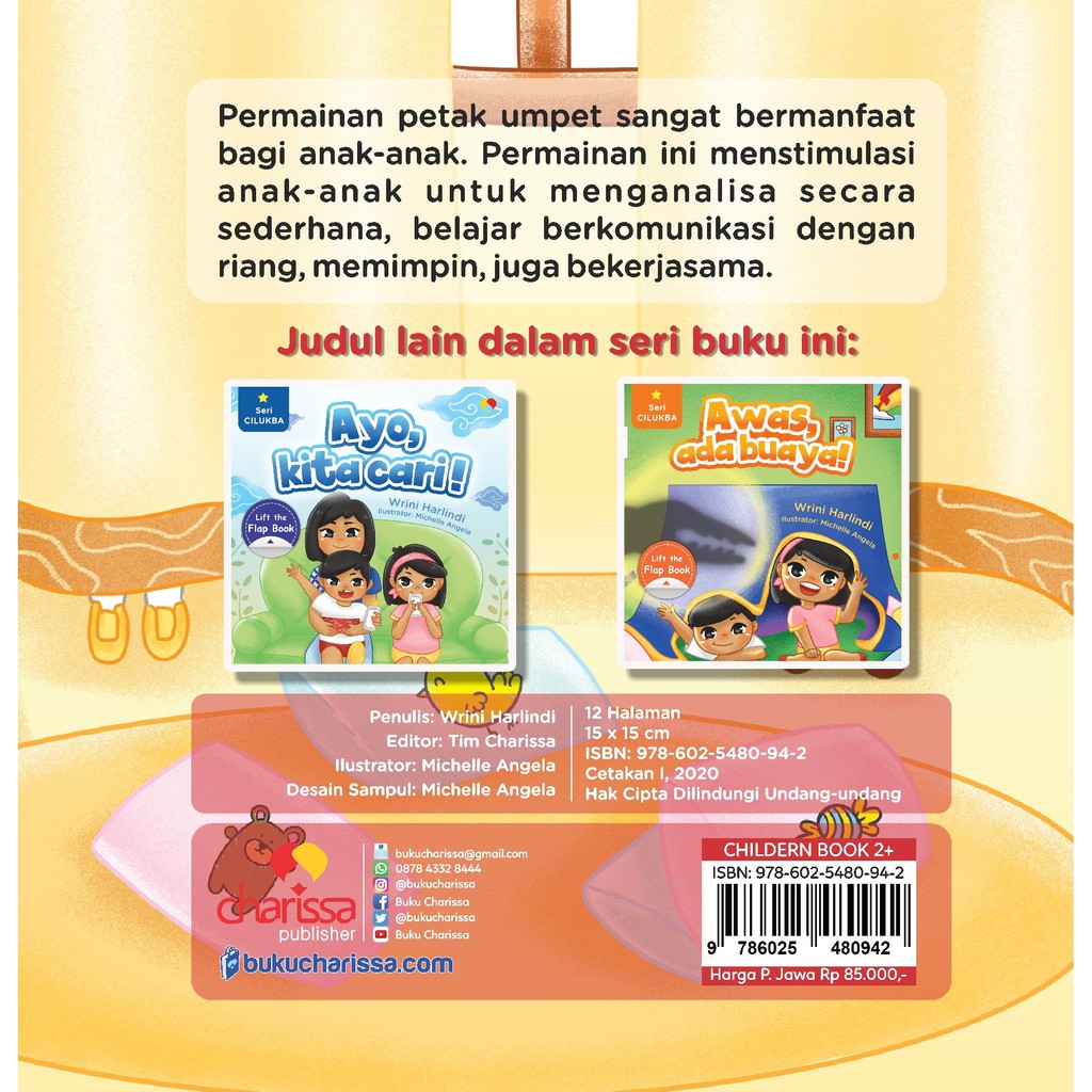 Buku Di Mana Ya? : Cilukba (Charissa Publisher) - Boardbook