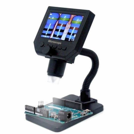 Mikroskop Digital 3.6MP 600X dengan Monitor &amp; Fleksibel Stand