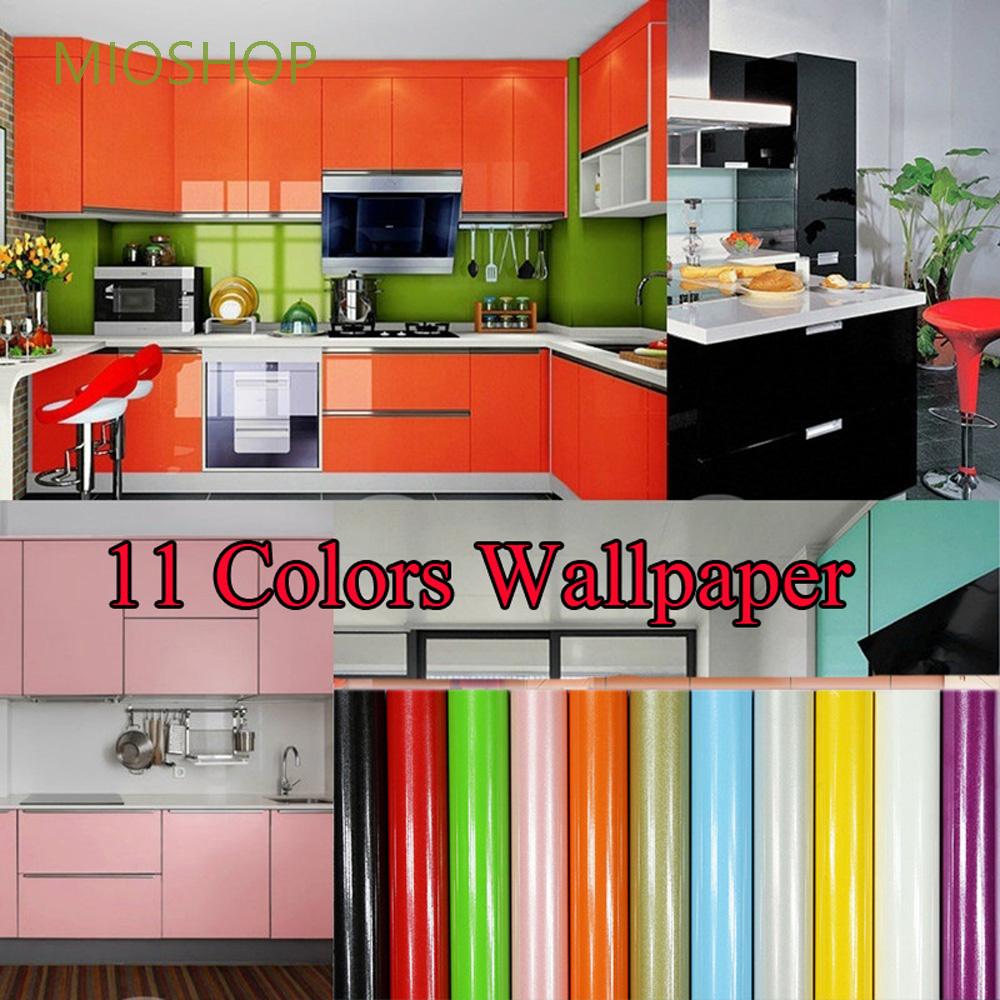 Mioshop Premium Vinyl Stickers Pearlized Kitchen Cabinet Wallpaper Shopee Indonesia