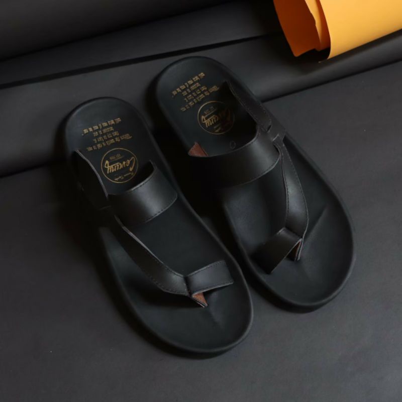 IMPULSE | Sandal Kulit Asli Pria Kasual Santai Original Sendal Kerja Trendi Moden Nyaman