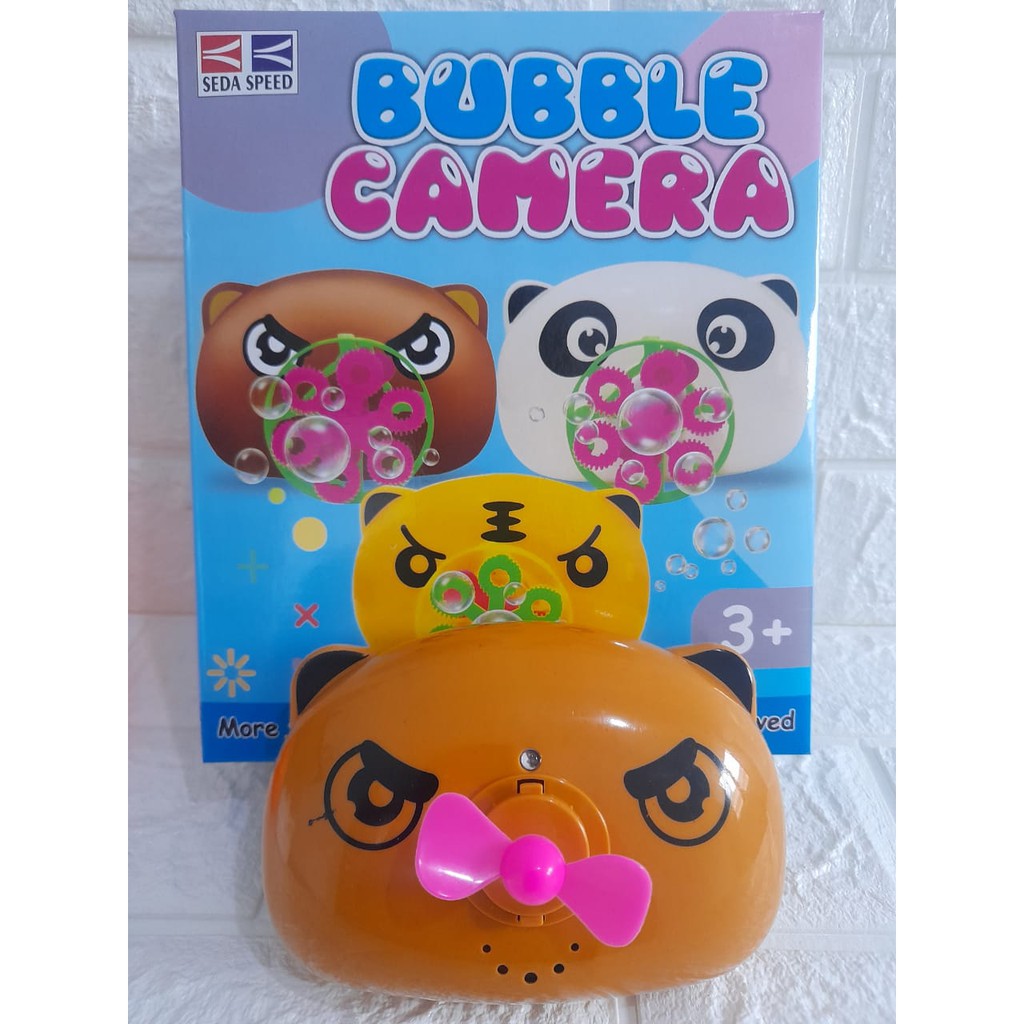 Mainan Anak Bubble Camera Electric / Kamera Gelembung Sabun Elektrik Ada Lampu dan Musik