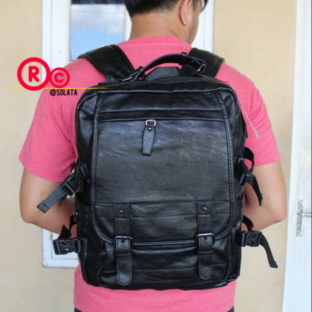 TAS RANSEL KULIT PRIA WANITA TAS BACKPACK KULIT TAS LAPTOP RANSEL KULIT