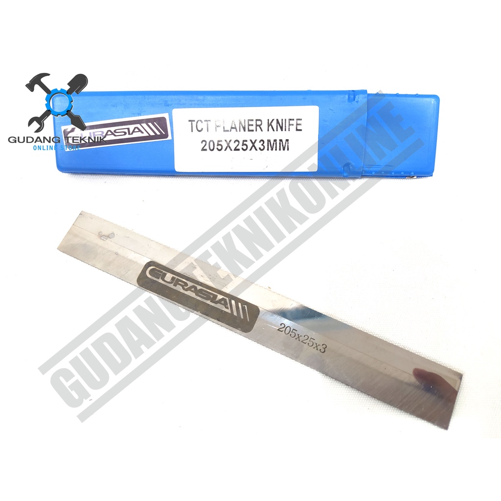 Pisau Planer 1PCS TCT EURASIA 205x25x3 mm Jointer 8&quot; / Mata Pisau Planner Ketam Serut 1 Pcs TCT EURASIA SATUAN