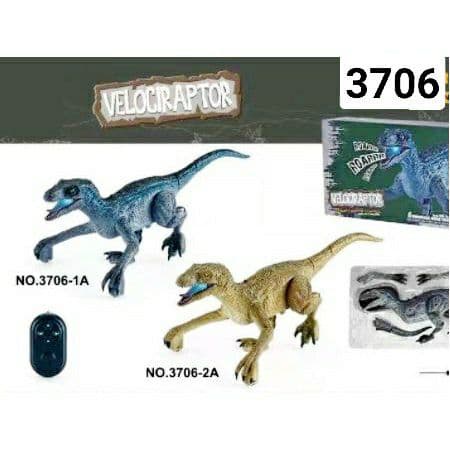 RC Dinosaur Robot Dinosaurus Velociraptor 6 Suara (Pteosaurus Tyrannosaurus Triceratops)