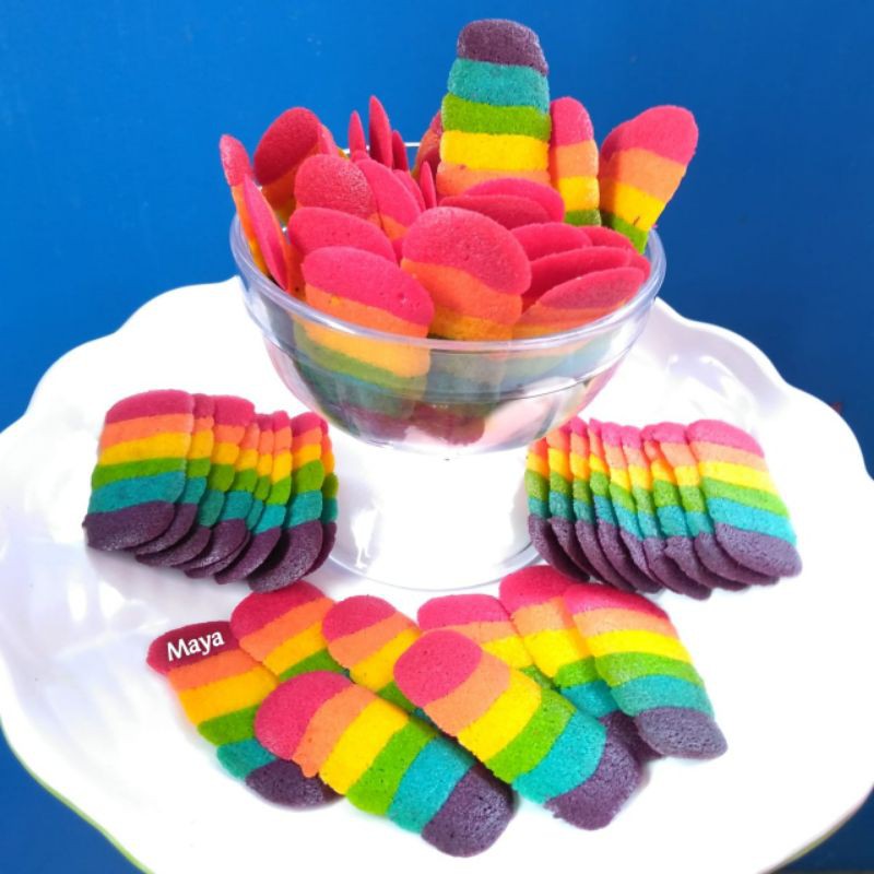 Lidah kucing rainbow original keju coklat kuker kue kering lebaran parcel hampers murah halal parsel