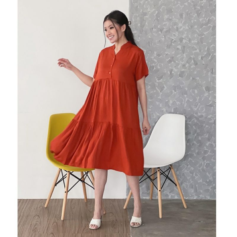 Oversize Dress - Shirt Dress - Linen Tunik ‐ Midi Dress Linen Oversize Dress