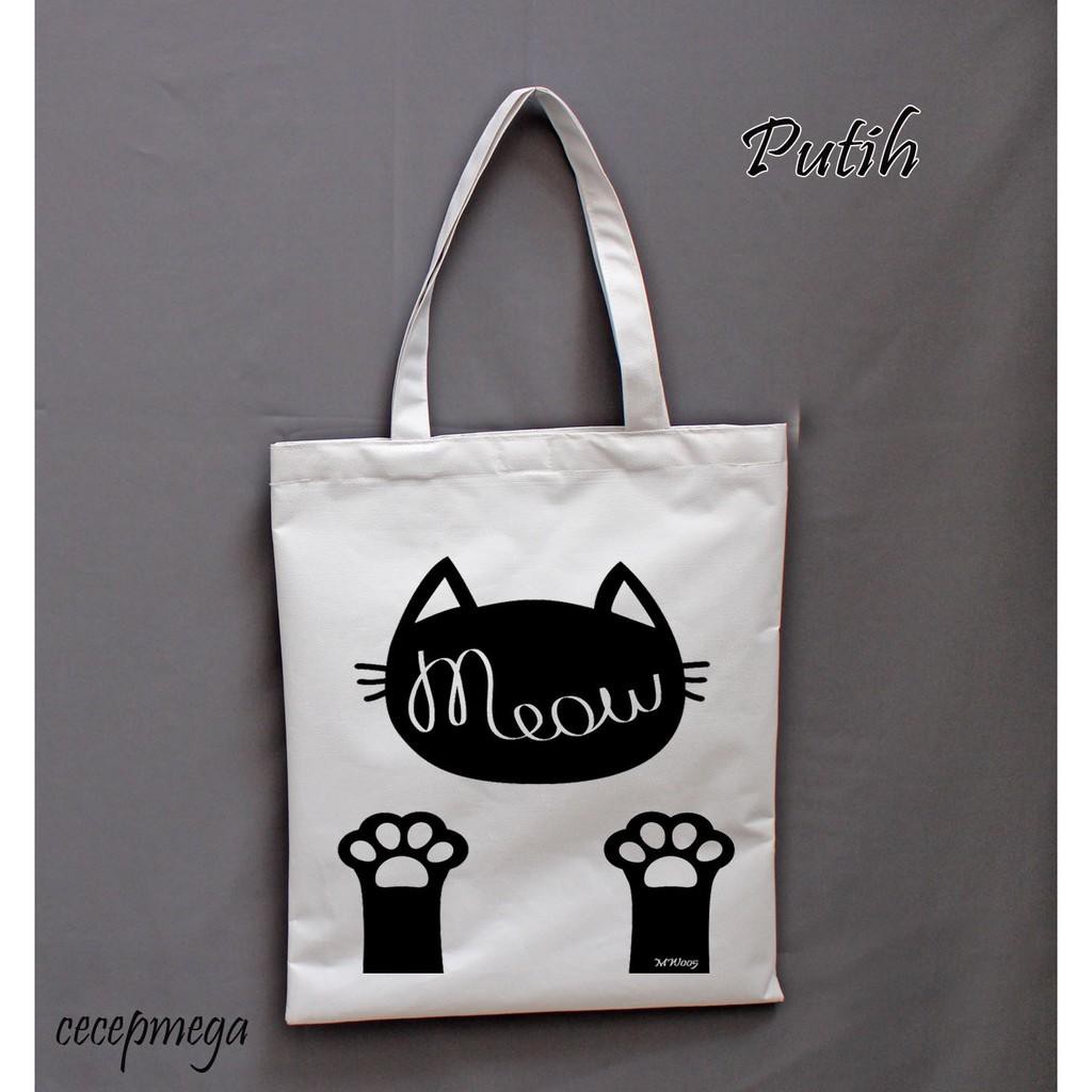 Unik Totebag desain meow MW005 Berkualitas